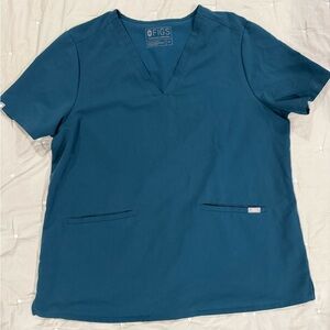 Figs Women’s Casma Scrub Top Carribean Blue XXL